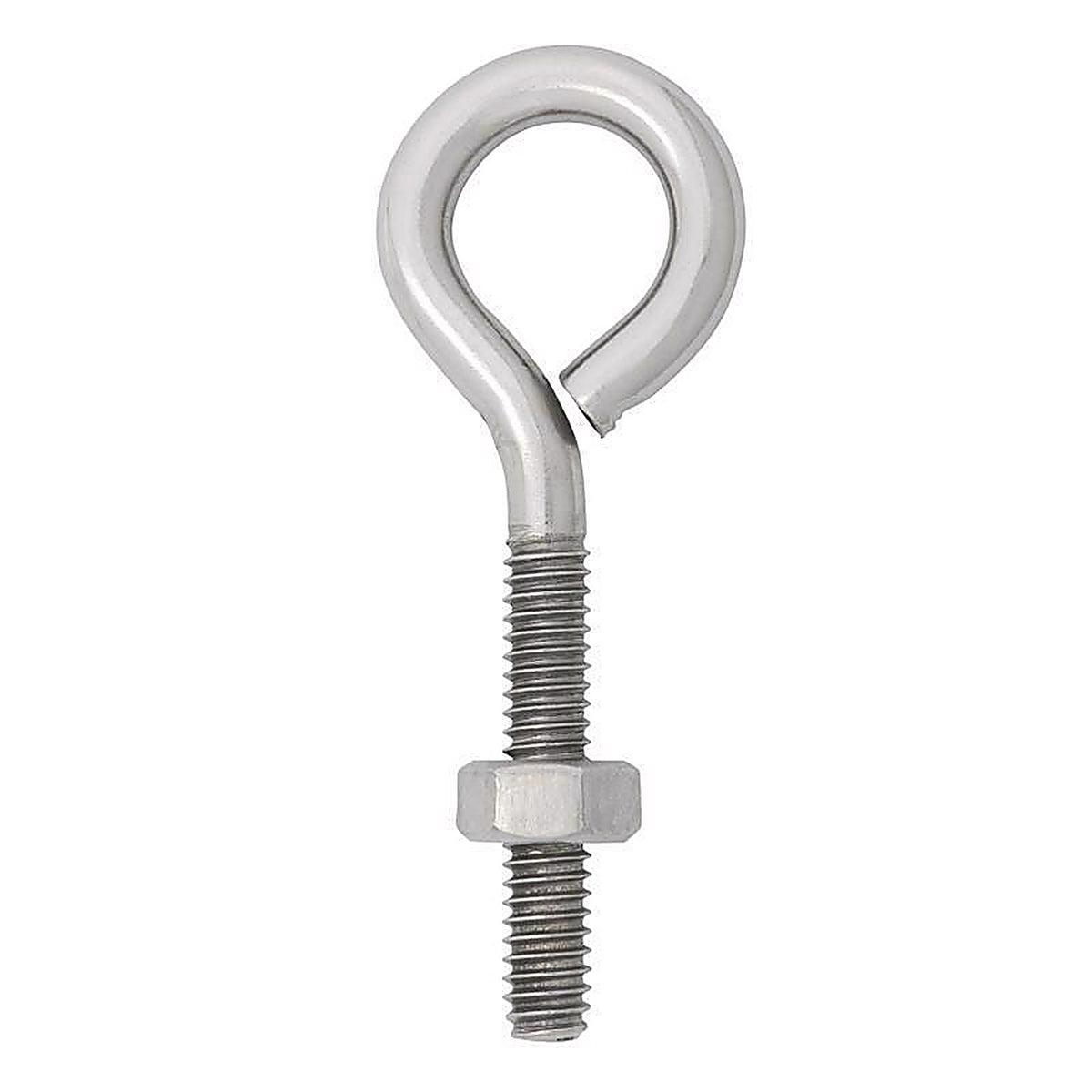 Hampton 02-3456-437 1/4 in. x 2-5/8 in. L Stainless Stainless Steel Eyebolt Nut Included