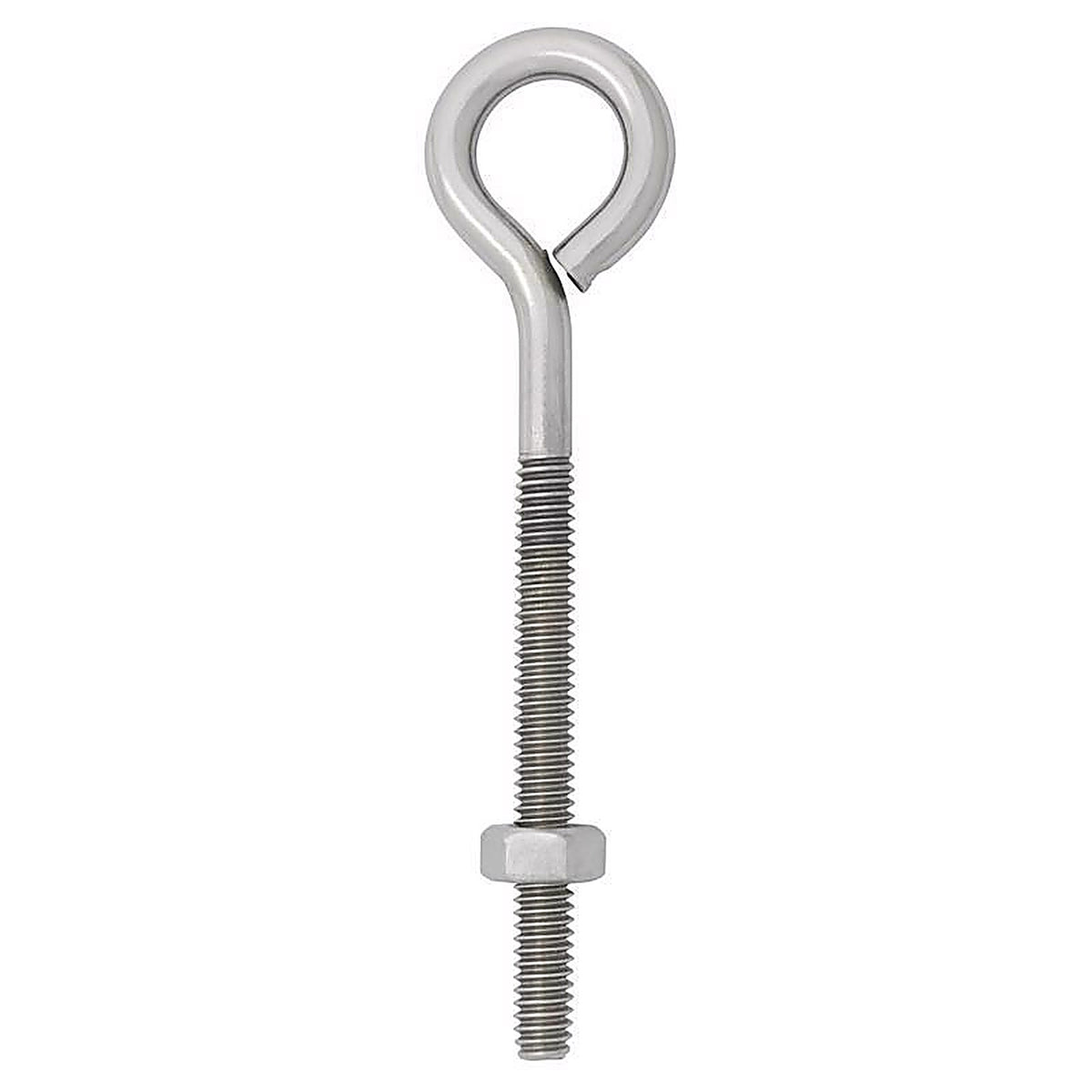 Hampton 02-3456-441 1/4 in. x 4 in. L Stainless Stainless Steel Eyebolt Nut Included