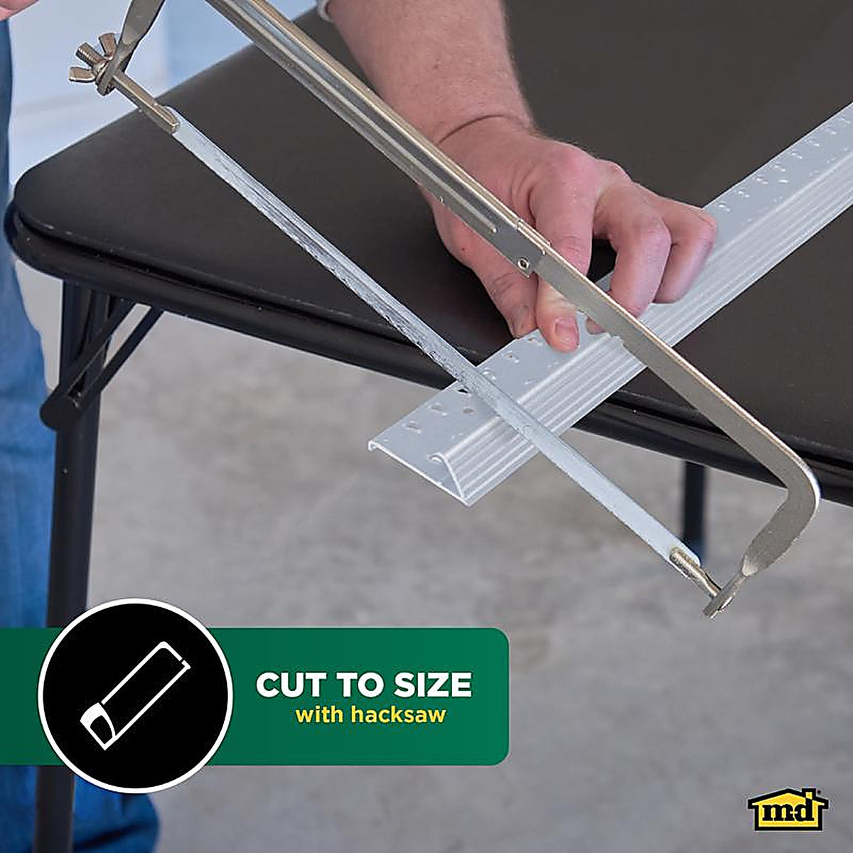 M-D 78055 0.63 in. H x 36 in. L Prefinished Silver Aluminum Carpet Gripper
