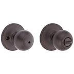 Kwikset 93001-867 Polo Venetian Bronze Metal Privacy Knob 3 Right or Left Handed