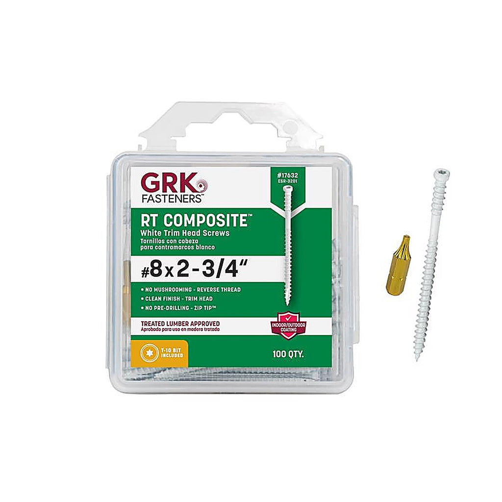 GRK Fasteners 17632 RT Composite No. 8 x 2-3/4 in. L Star Coated Screws 100/Pack