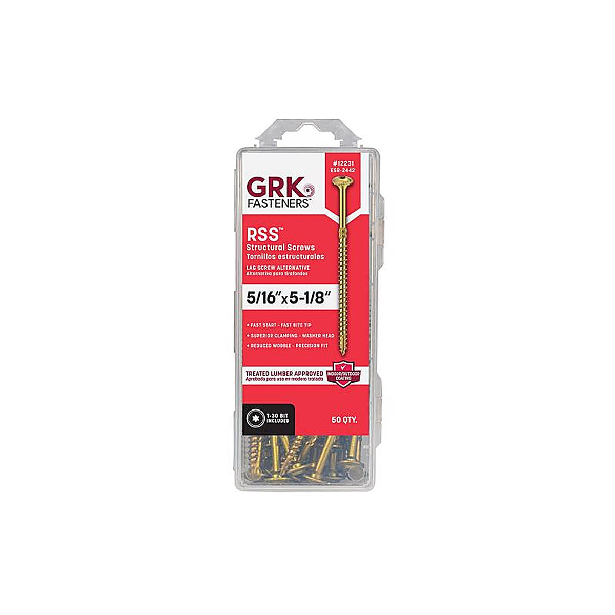GRK Fasteners 12231 No. 20 x 5-1/8 in. L Star Round Head Rugged Structural Screw 50/Pack