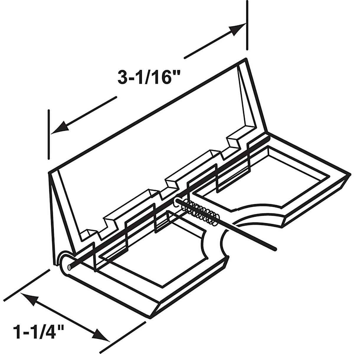 Prime-Line U 9842 Lucite Indoor and Outdoor Sliding Door Lock