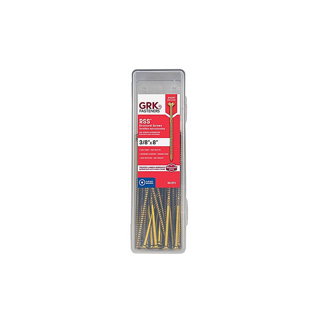 GRK Fasteners 12287 RSS No. 20 x 8 in. L Star Round Head Construction Screws 50/Pack