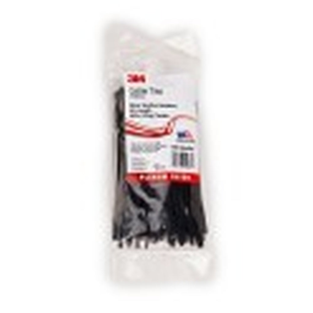 3M 59284 Intermediate Cable Tie CT6BK40-C, Black, Nylon, 40 lbs. tensile strength, 0.142 inch x 5.80 inch, 100 per bag, 59284