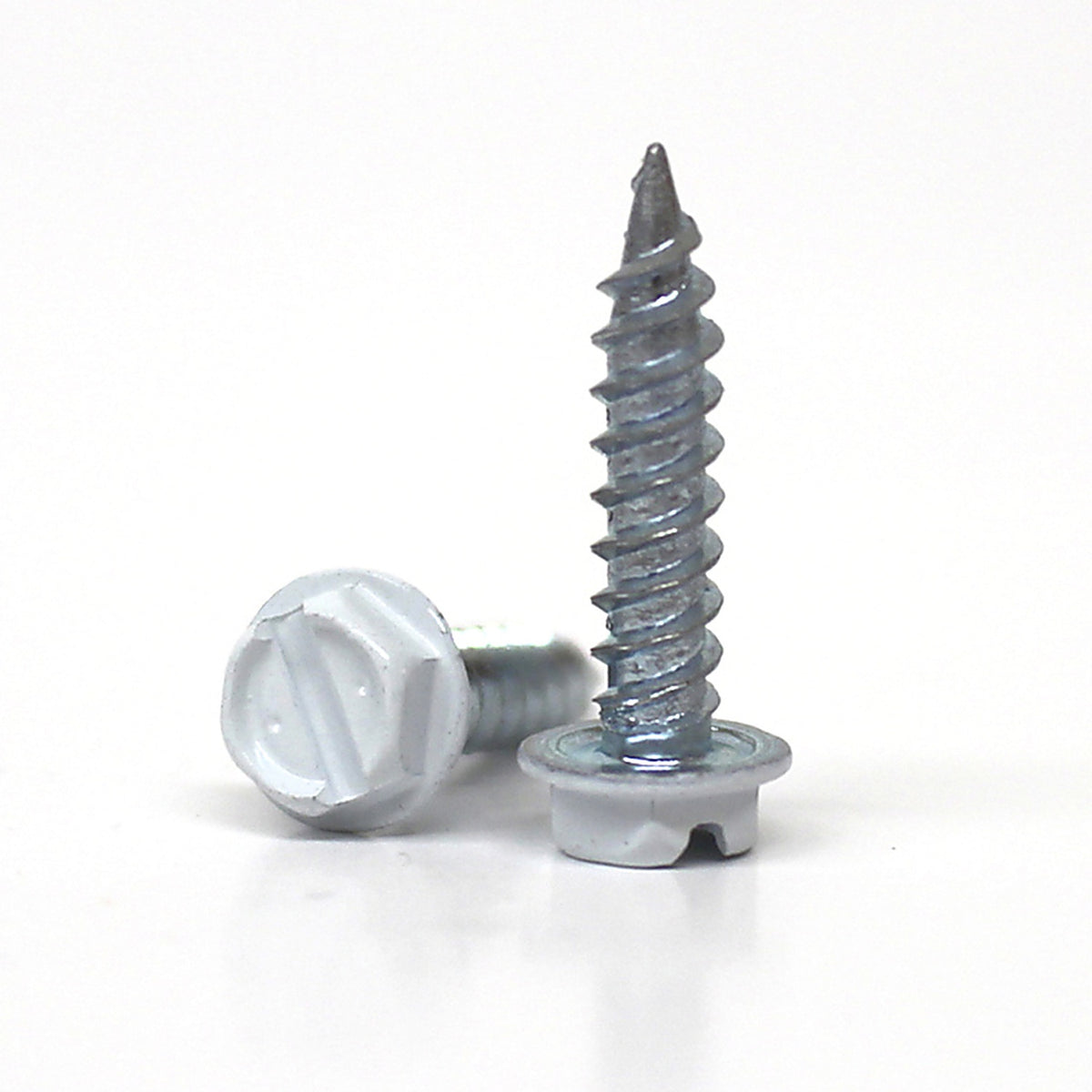 Malco HW8X3/4ZWG No. 8 Sizes x 3/4 in. L Slotted Hex Washer Head Zinc-Plated Metal Sheet Metal Screws 100/Pack