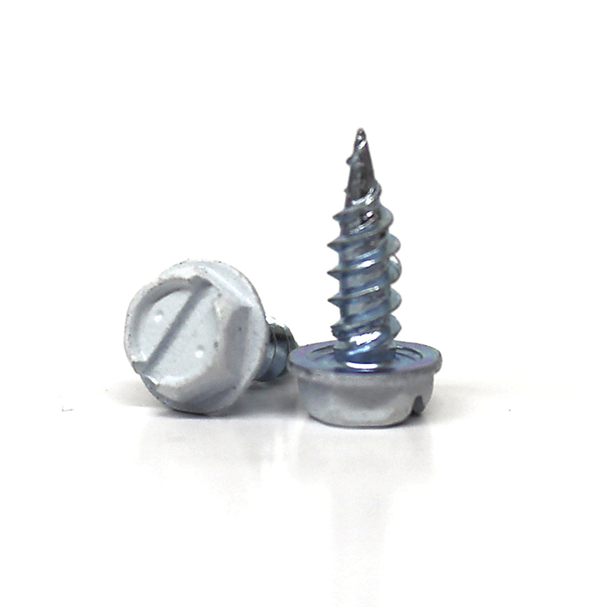 Malco HW7X1/2ZWG No 7 Sizes x 1/2 in. L Slotted Hex Washer Head Zinc-Plated Metal Sheet Metal Screws 100/Pack