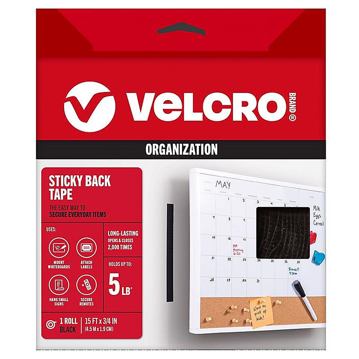 Velcro 90081 Hook and Loop Fastener 180 in. L 1/Pack
