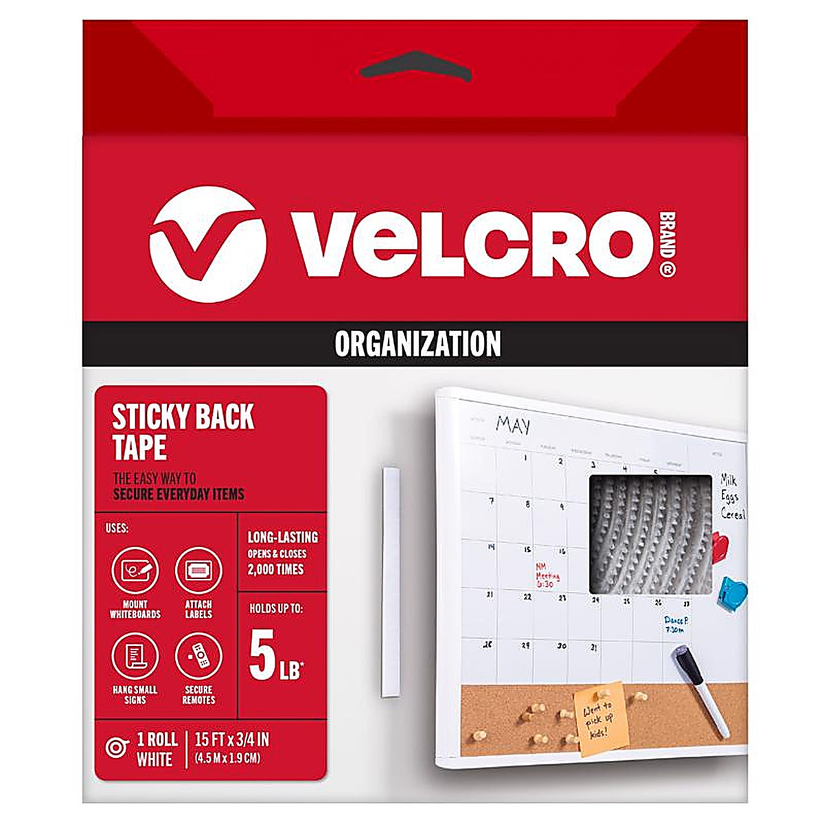 Velcro 90082 Hook and Loop Fastener 180 in. L 1/Pack