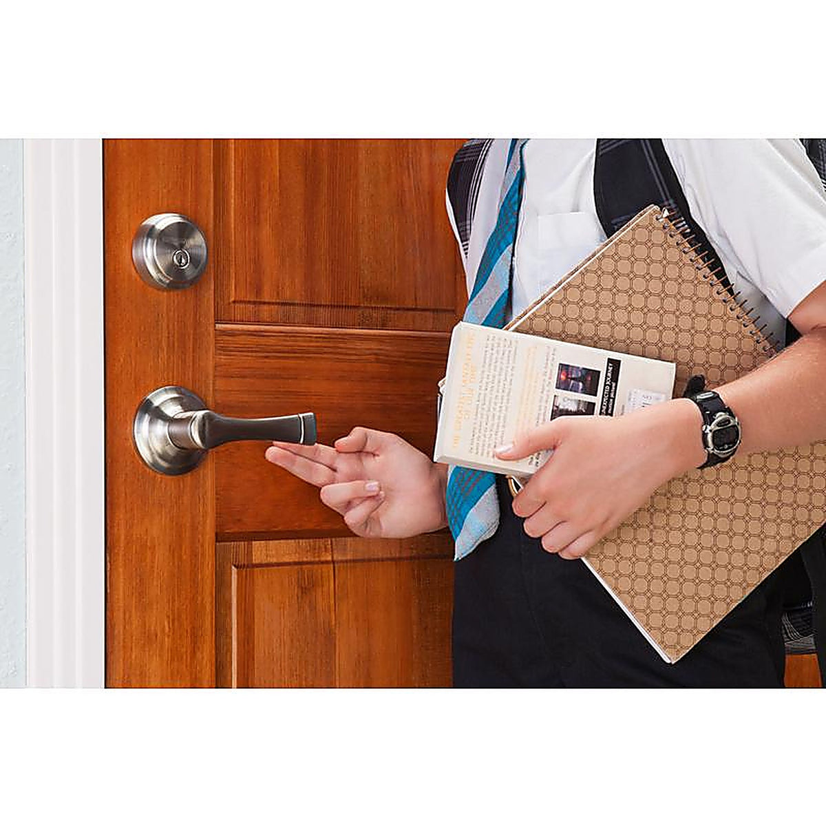 Brinks 23031-119 Push Pull Rotate Harper Satin Chrome Privacy Lock ANSI Grade 2 KW1 1.75 in.