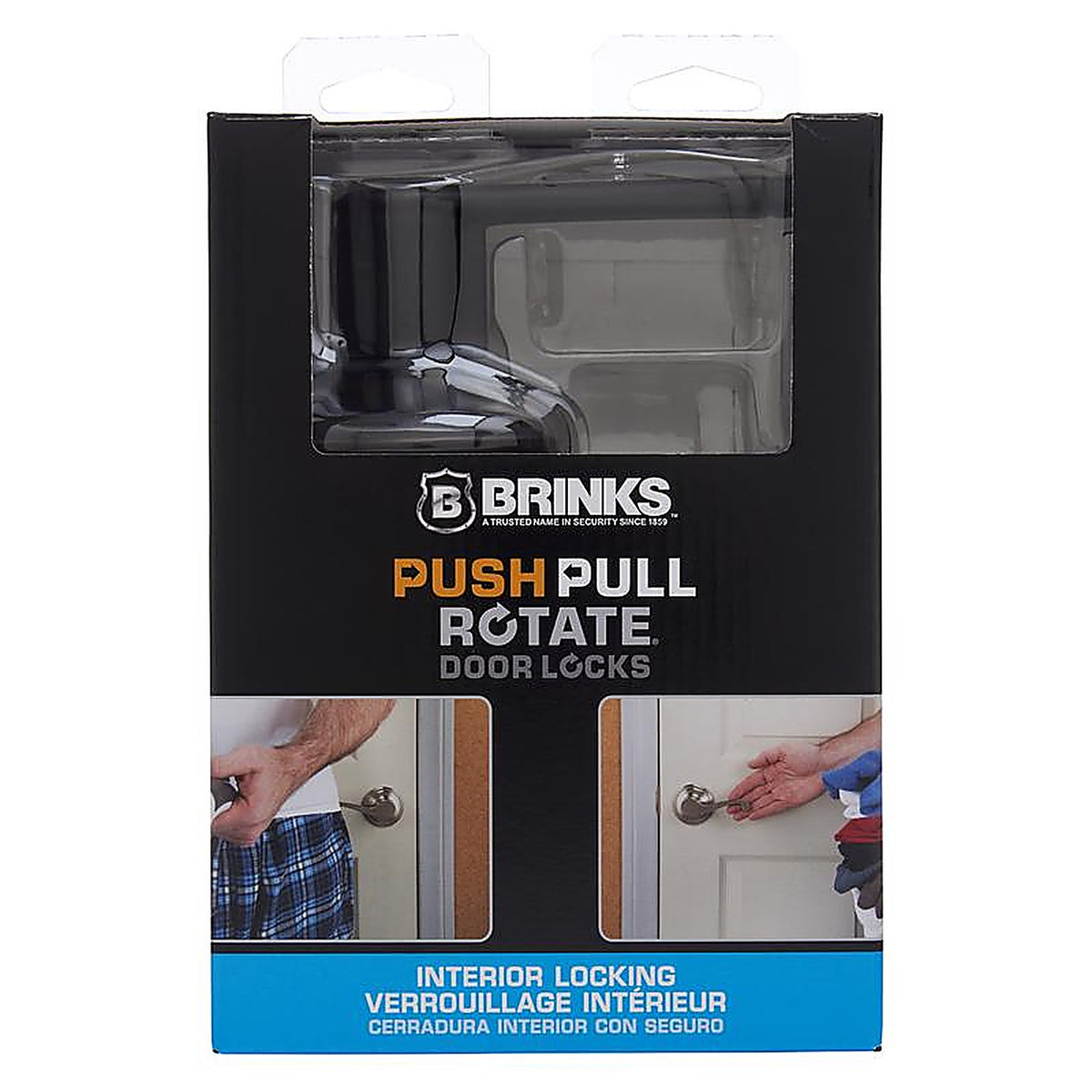 Brinks 23034-150 Push Pull Rotate Glenshaw Oil Rubbed Bronze Privacy Lock ANSI Grade 2 KW1 1.75 in.
