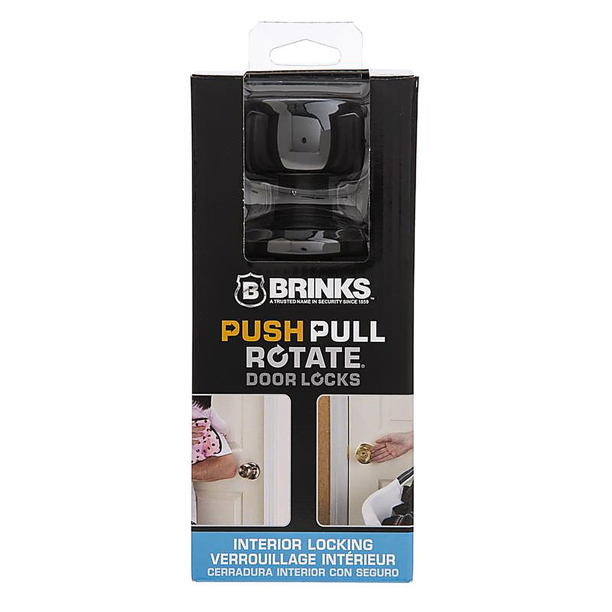 Brinks 23021-150 Push Pull Rotate Stafford Oil Rubbed Bronze Entry Knob ANSI Grade 2 KW1 1.75 in.
