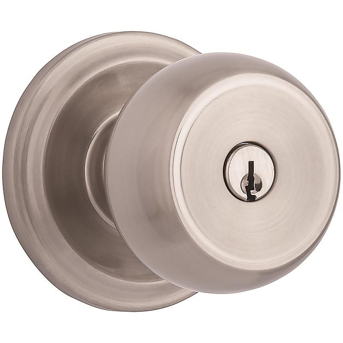 Brinks 23001-119 Push Pull Rotate Stafford Satin Nickel Single Cylinder Lock ANSI Grade 2 KW1 1.75 in.