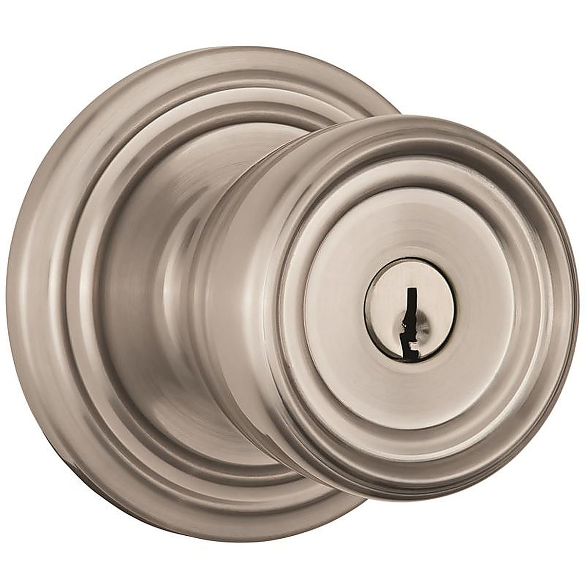 Brinks 23005-119 Push Pull Rotate Barrett Satin Nickel Single Cylinder Lock ANSI Grade 2 KW1 1.75 in.