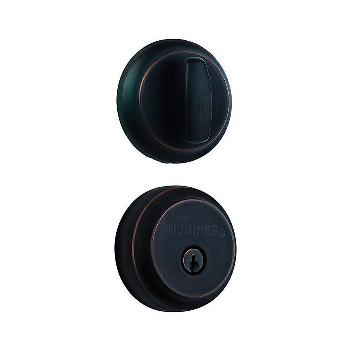 Brinks 23061-150 Push Pull Rotate Oil Rubbed Bronze Steel Deadbolt