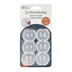 Dreambaby L1021A Clear Plastic Outlet Protector 12/Pack