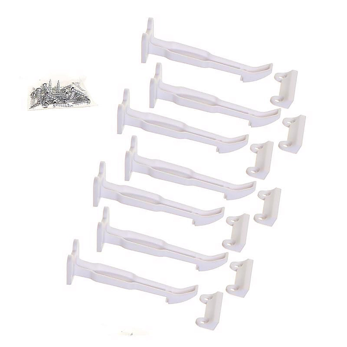 Dreambaby L1404A White Plastic Cabinet Catches 7/Pack