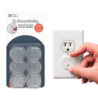Dreambaby L1821A Clear Plastic Outlet Safety Plugs 24/Pack