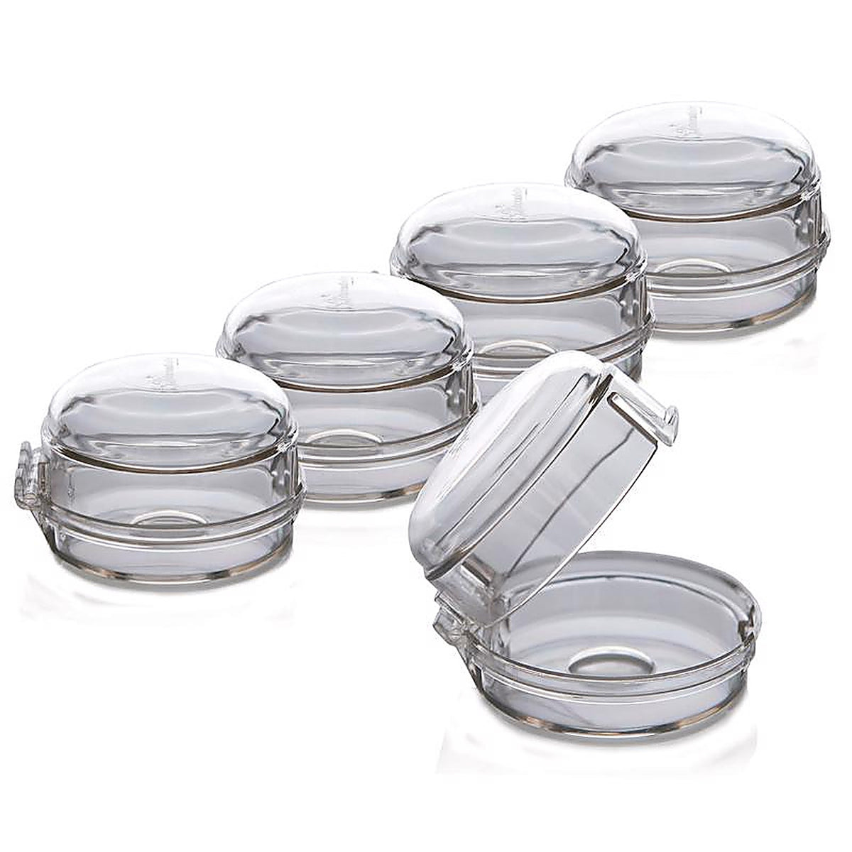 Dreambaby L730A Clear Plastic Stove Knob Covers 5/Pack