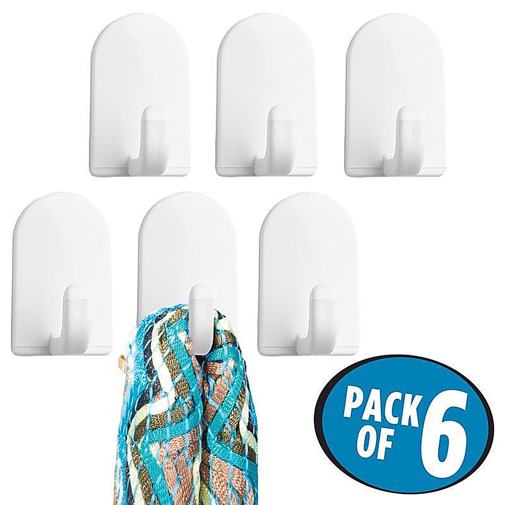 InterDesign 14101 1 in. L White Plastic Mini Hook 1/Pack
