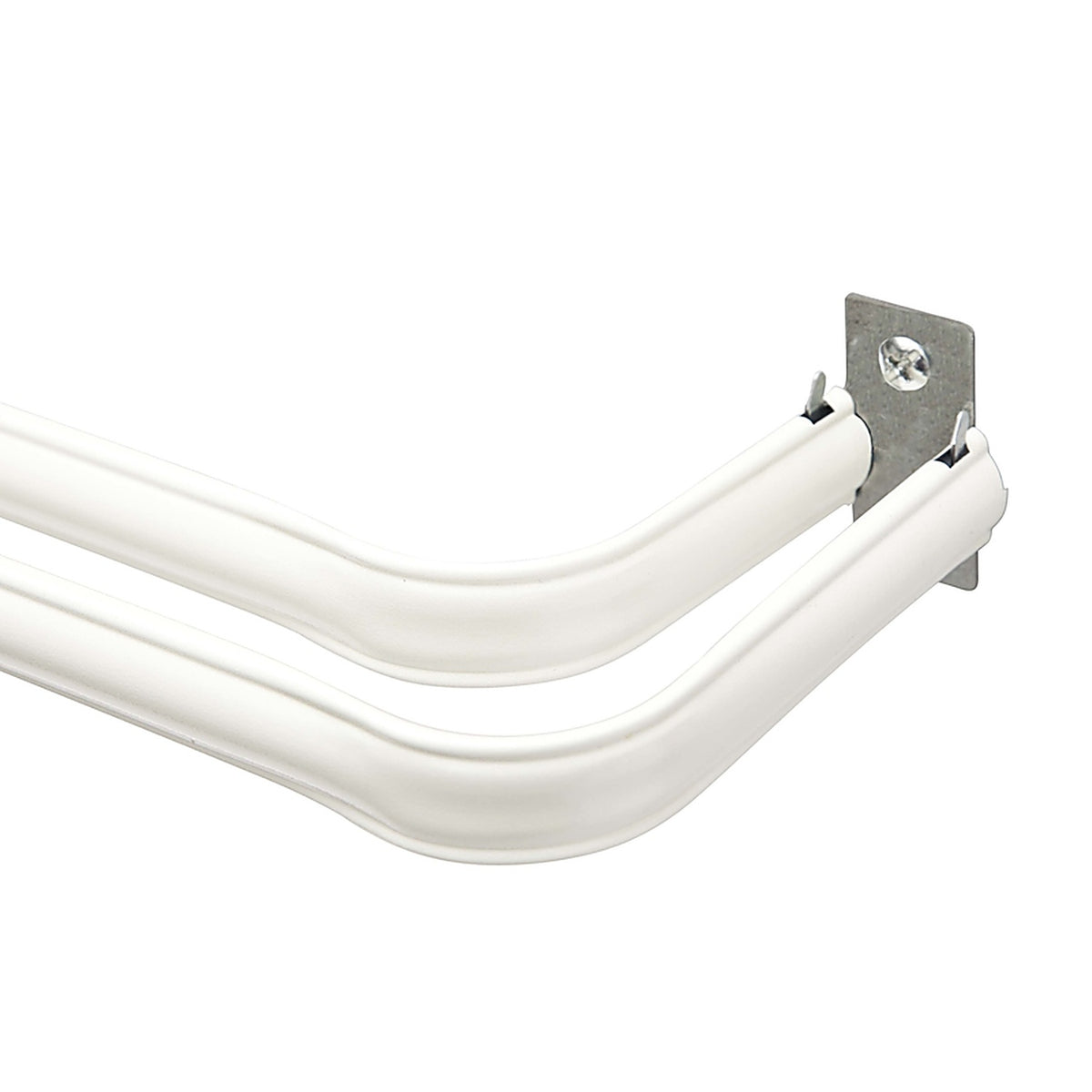 Kenney KN653 White Lockseam Curtain Rod 28 in. L x 48 in. L