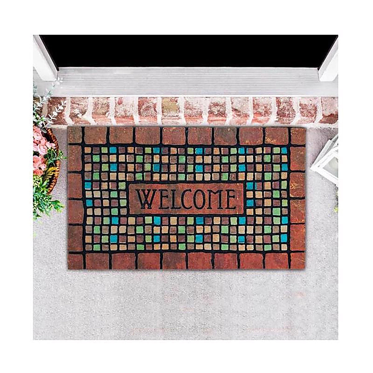 Sports Licensing Solutions 58783 30 in. L x 18 in. W Multicolored Terra Cotta Nonslip Floor Mat