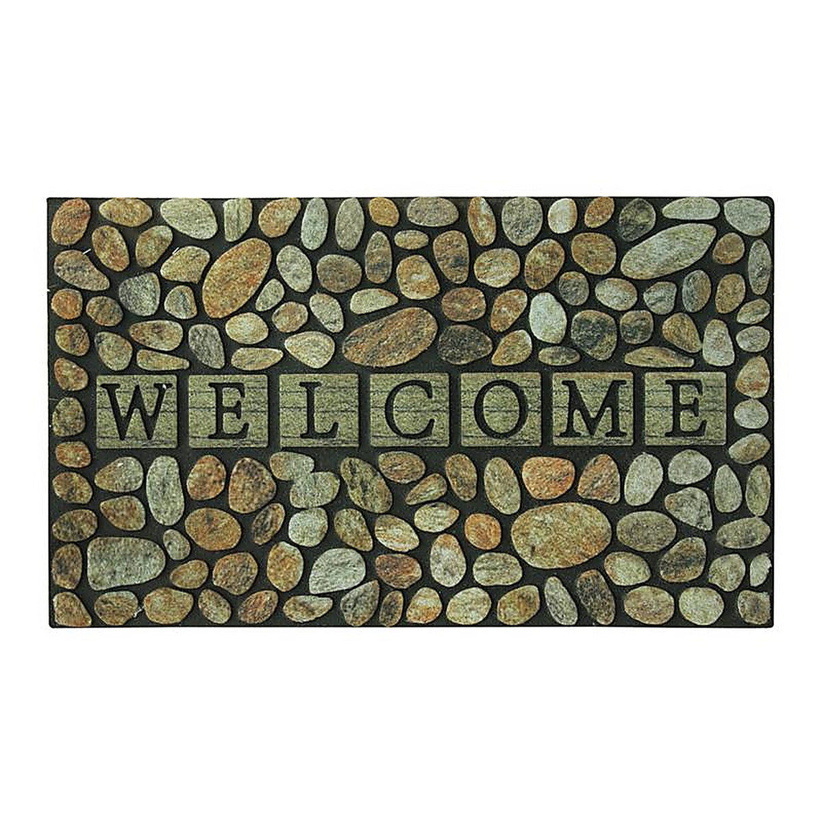 Sports Licensing Solutions 58781 30 in. L x 18 in. W Multicolored Pebble Welcome Nonslip Floor Mat