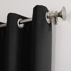 Sun Zero AC-NORWICH84BLK Norwich Black Blackout Curtains 80 in. W x 84 in. L