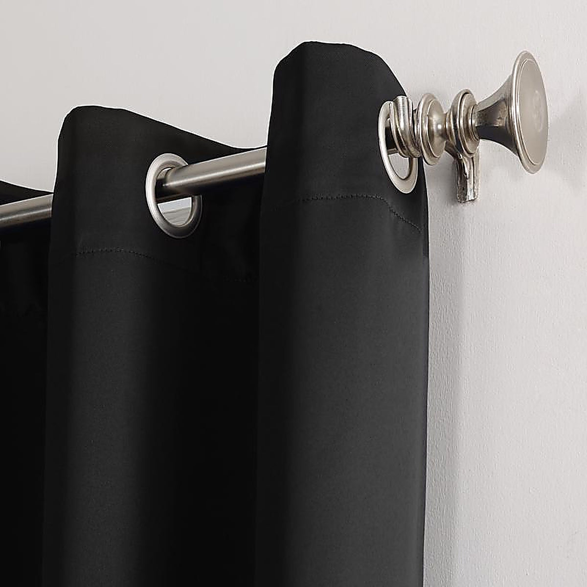 Sun Zero AC-NORWICH84BLK Norwich Black Blackout Curtains 80 in. W x 84 in. L