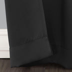 Sun Zero AC-NORWICH84BLK Norwich Black Blackout Curtains 80 in. W x 84 in. L