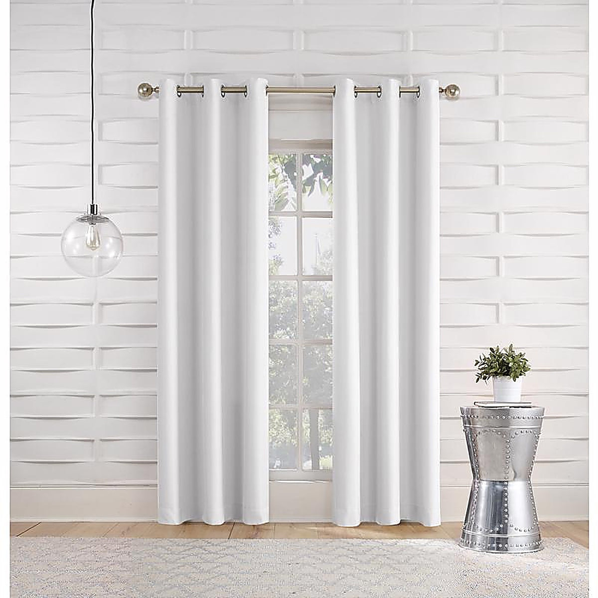Webster AC-WEBSTER84WHT No. 918 Webster White Curtains 80 in. W x 84 in. L