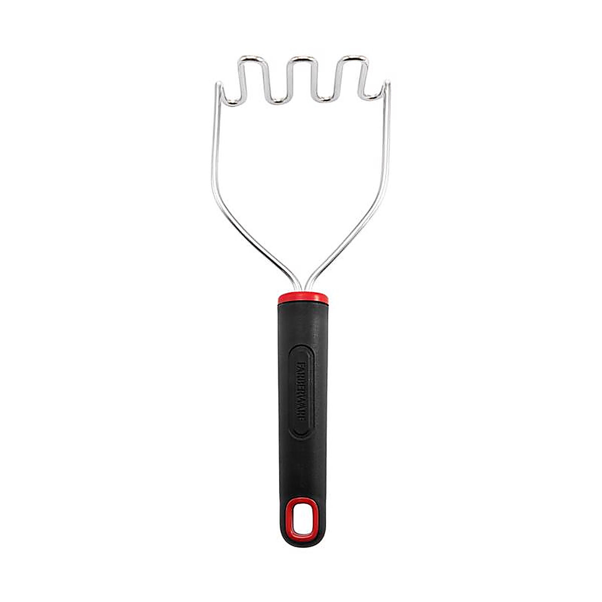 Farberware 5211649 Black/Silver Plastic/Stainless Steel Potato Masher