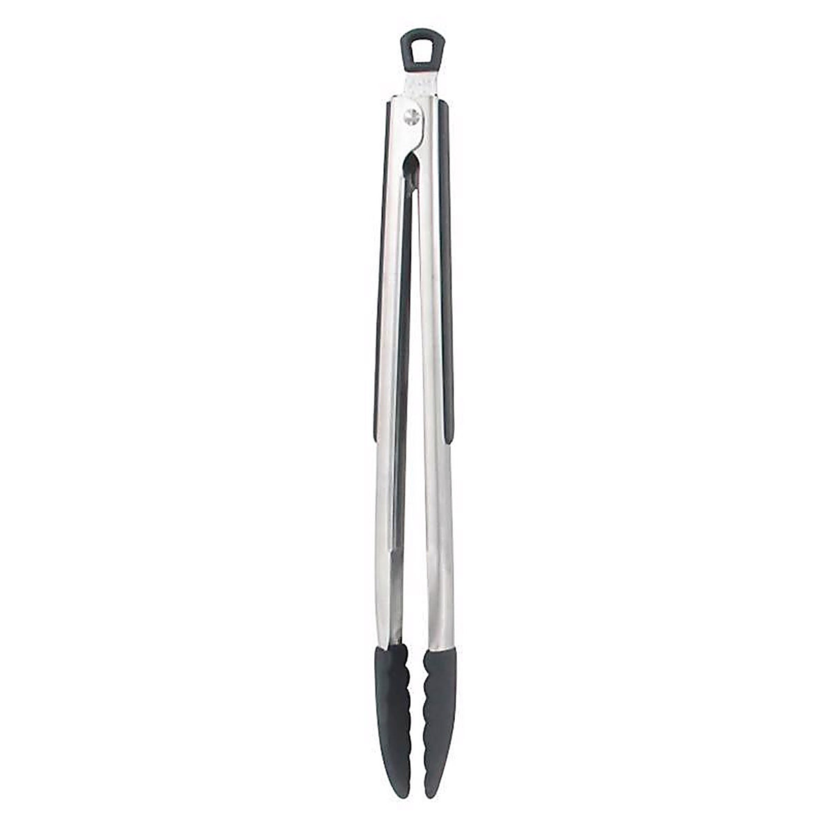 Farberware 5216358 1.06 W x 12.5 in. L Black/Silver Silicone/Stainless Steel Tongs