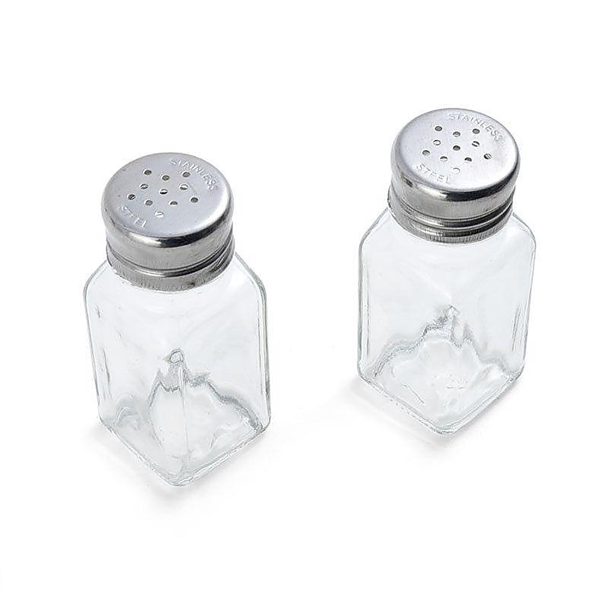 Farberware 5216093 Clear Glass/Stainless Steel Salt and Pepper Shakers