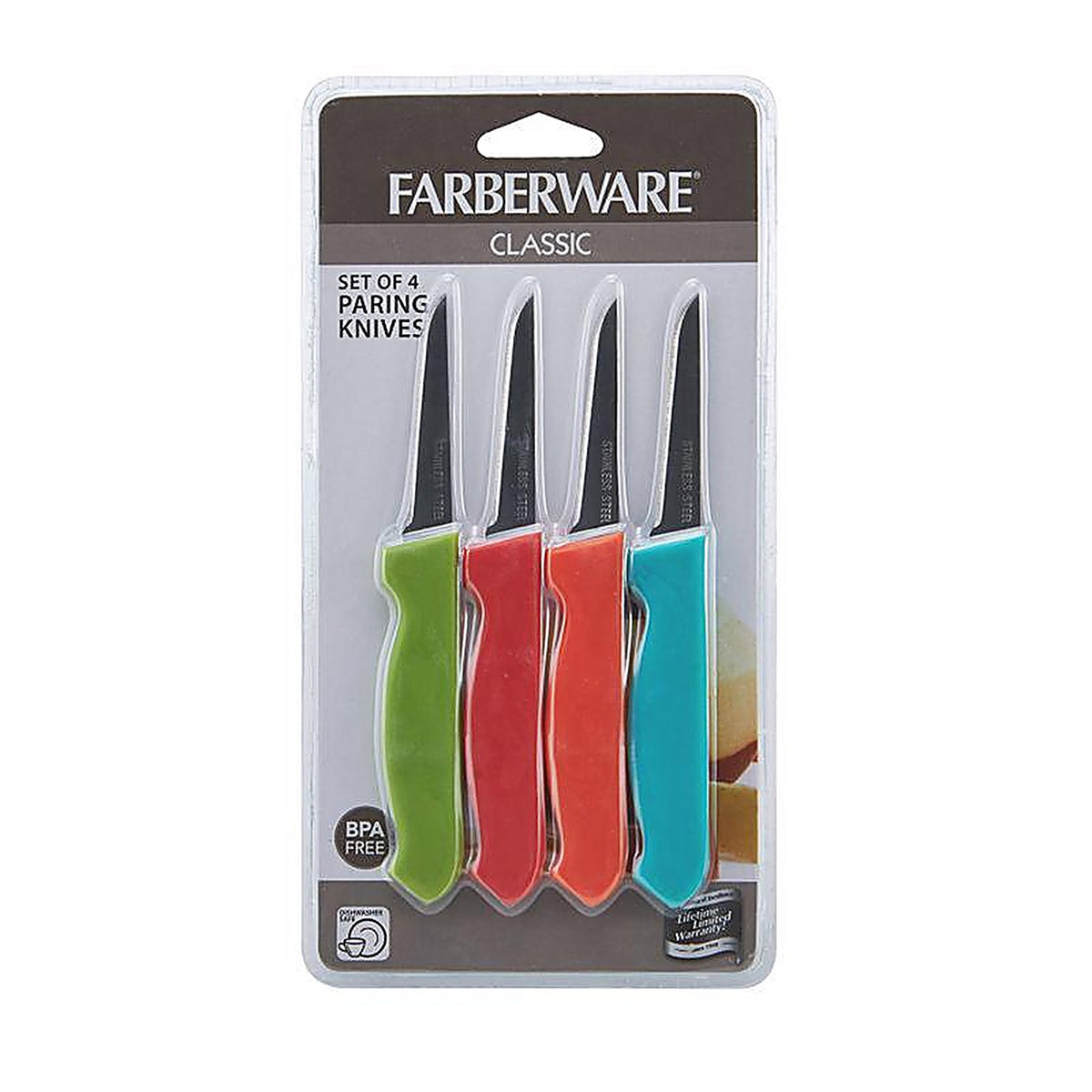 Farberware 5215732 3 in. L Stainless Steel Paring Knife Set 4/pc.