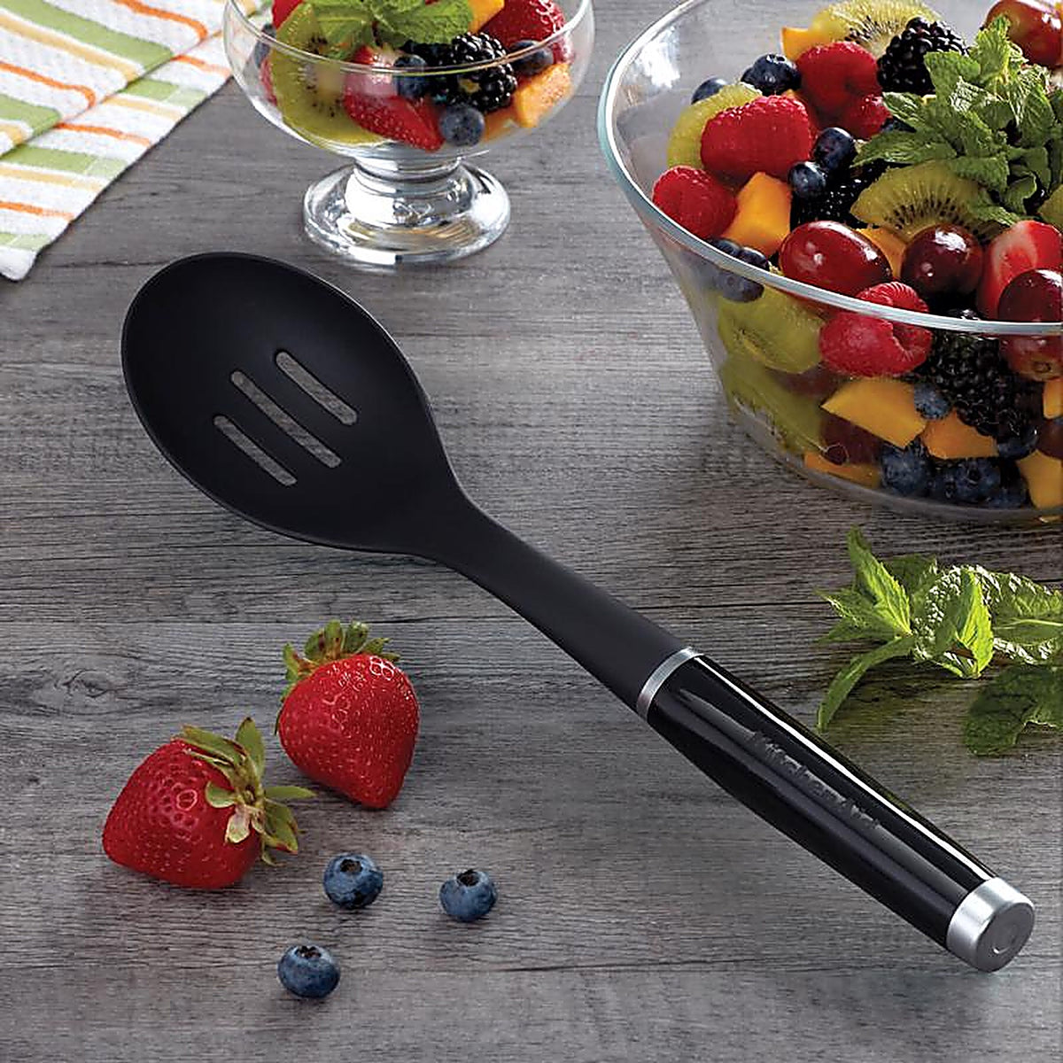 KitchenAid KE004OHOBA Black ABS/Nylon Slotted Spoon