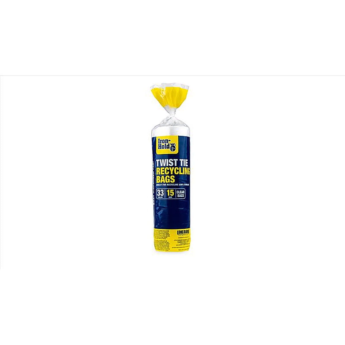 Iron-Hold 618826 33 gal. Kitchen Trash Bags Twist Tie 15/Pack