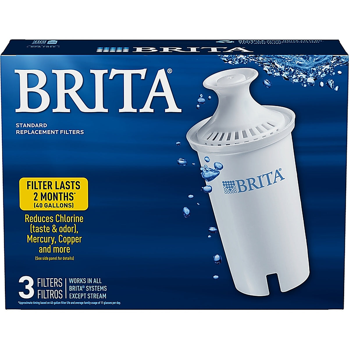 Brita 35503 Water Pitcher Replacement Filters For Brita
