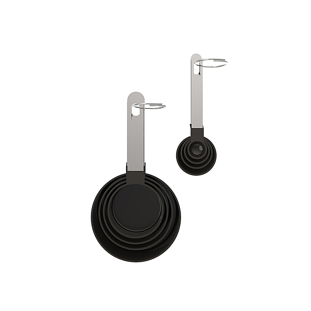 Core Kitchen AC29826 Stainless Steel Black/Silver Measuring Spoon and Cup Set