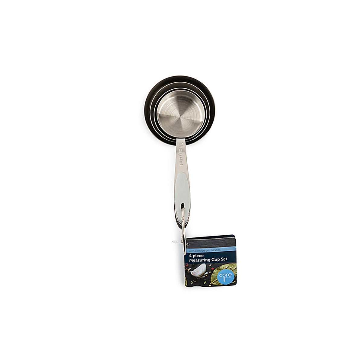 Core Kitchen AC29832 Core Home Silicone/Stainless Steel Gray Measuring Cup Set