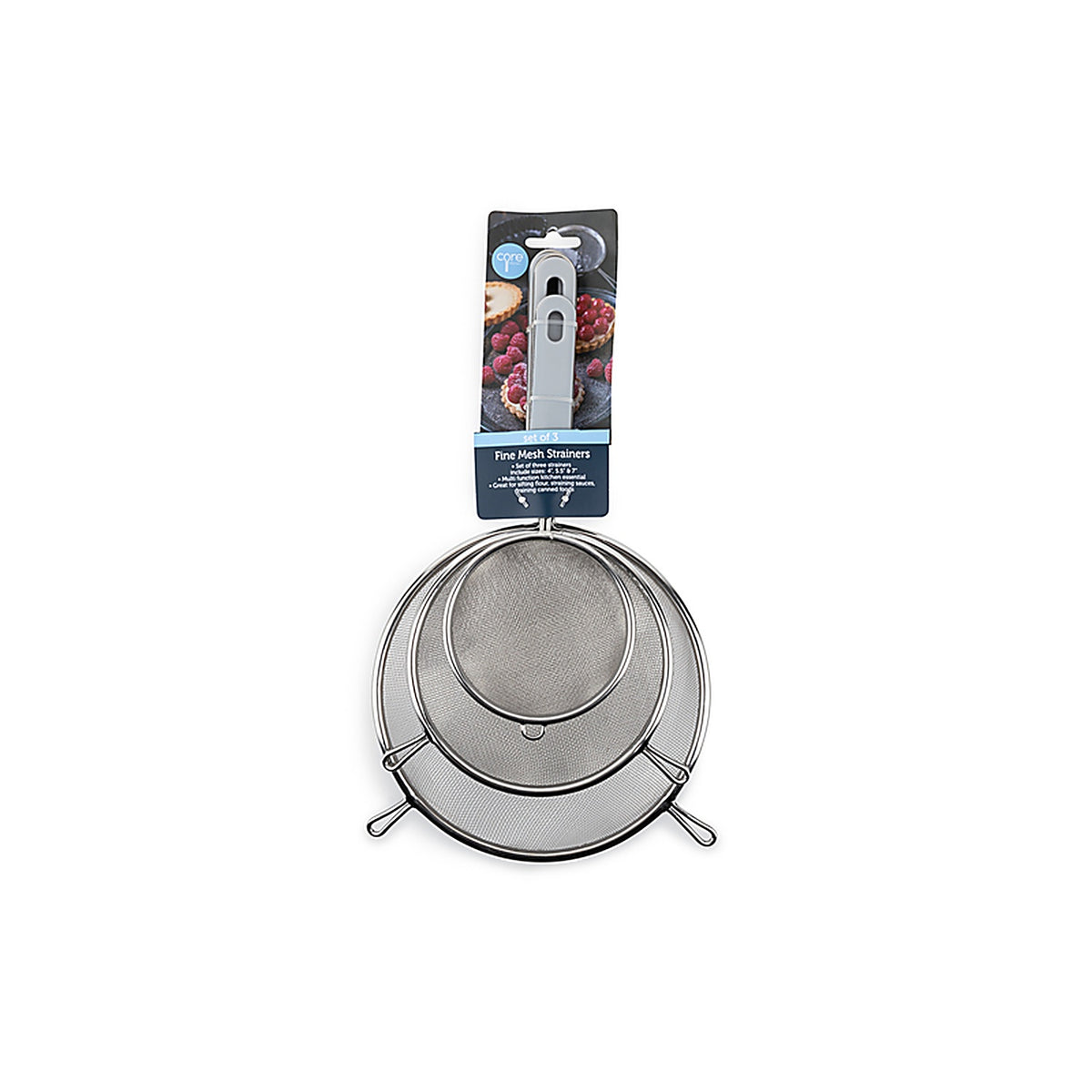 Core Kitchen AC29833 3.15 in. W x 6.70 in. L Gray ABS/Stainless Steel Strainer L-6.70 W-3.15 H-0.71