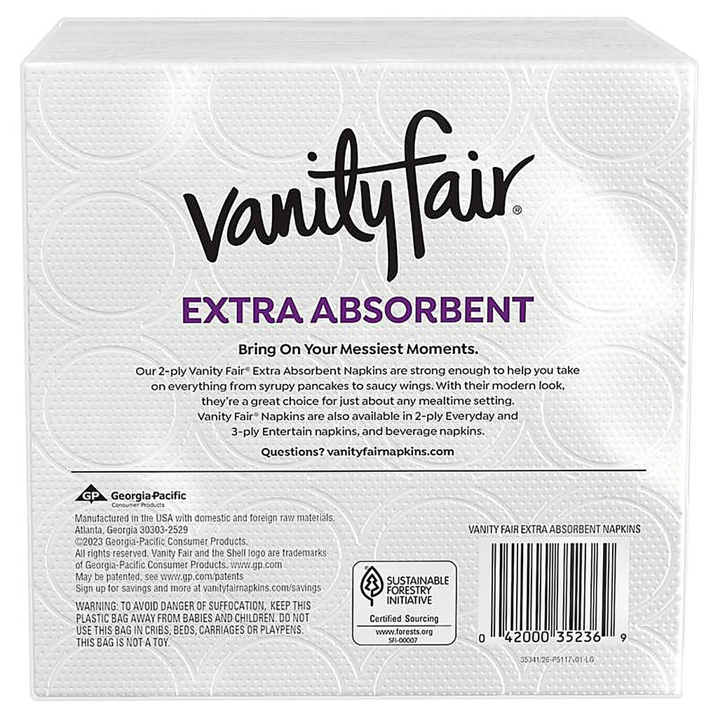 Georgia Pacific 35236 Vanity Fair Napkins 2 ply 80/Pack