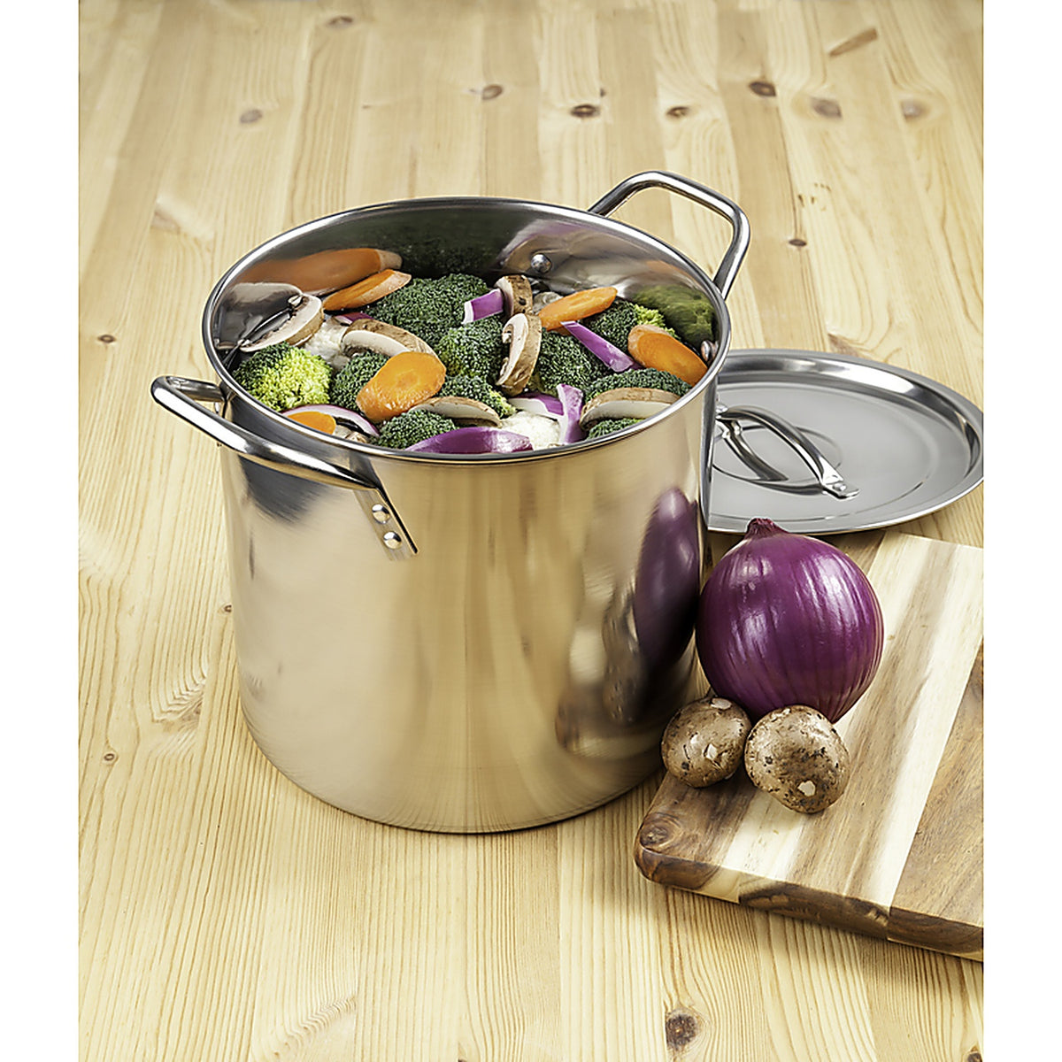 McSunley 606 Stainless Steel Stock Pot 9 in. 8 qt. Silver