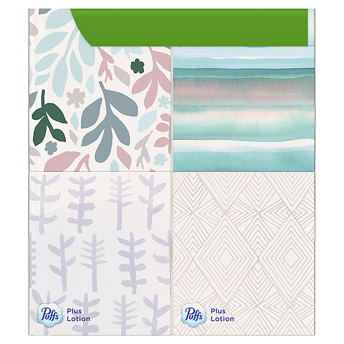 Puffs 89314 Square Box Facial Tissue 48/Count Box 4/Boxes