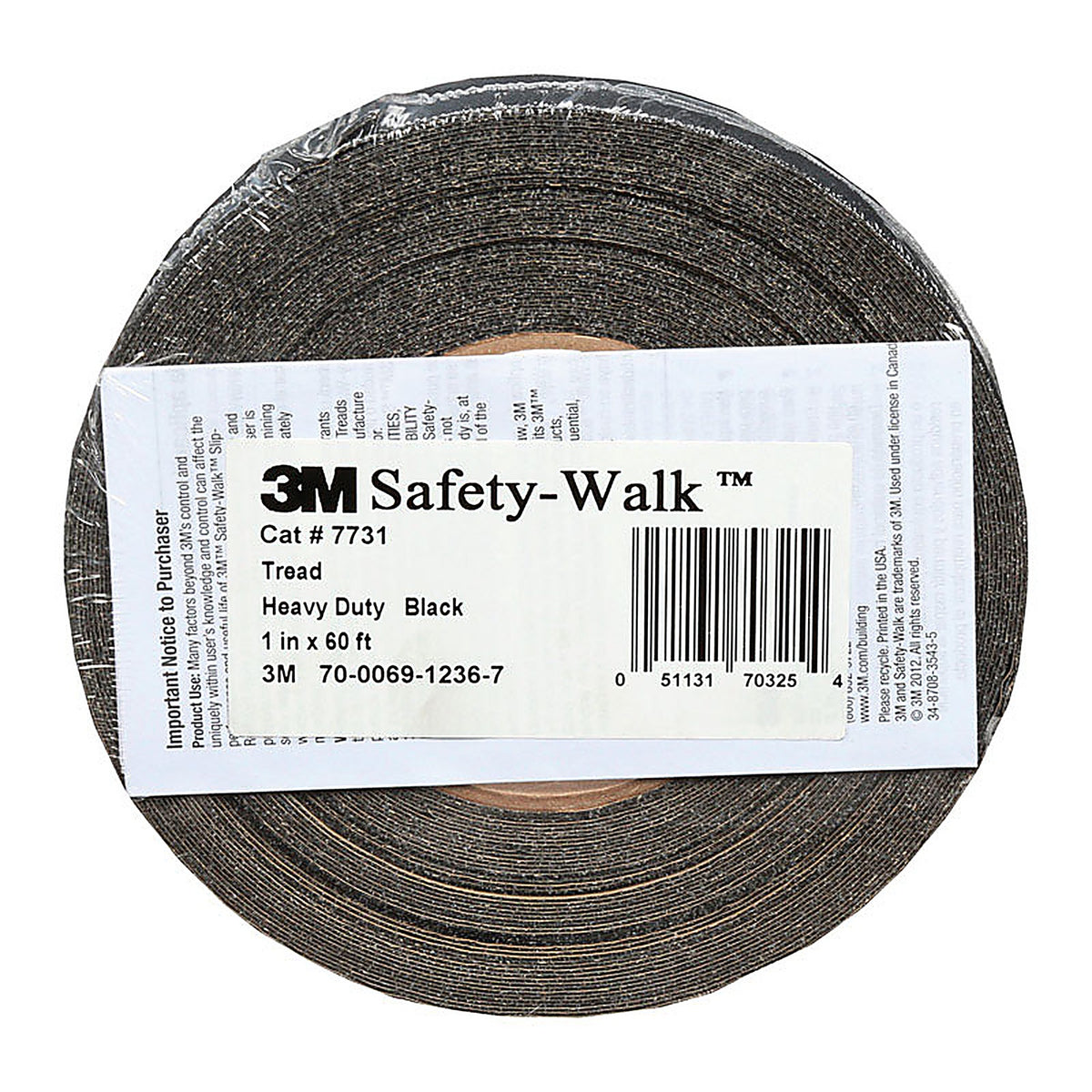 3M 7731 Safety-Walk Black Anti-Slip Tape 1 in. W x 60 ft. L 1/Pack