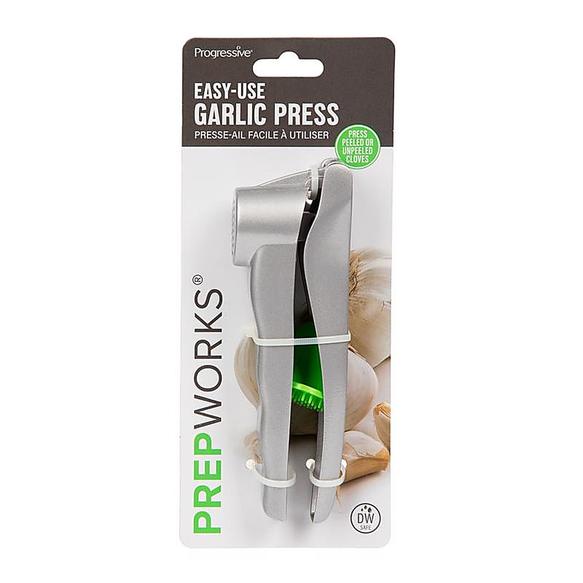 Progressive GIGP-90 2 in. W x 6-1/8 in. L Silver Aluminum Garlic Press