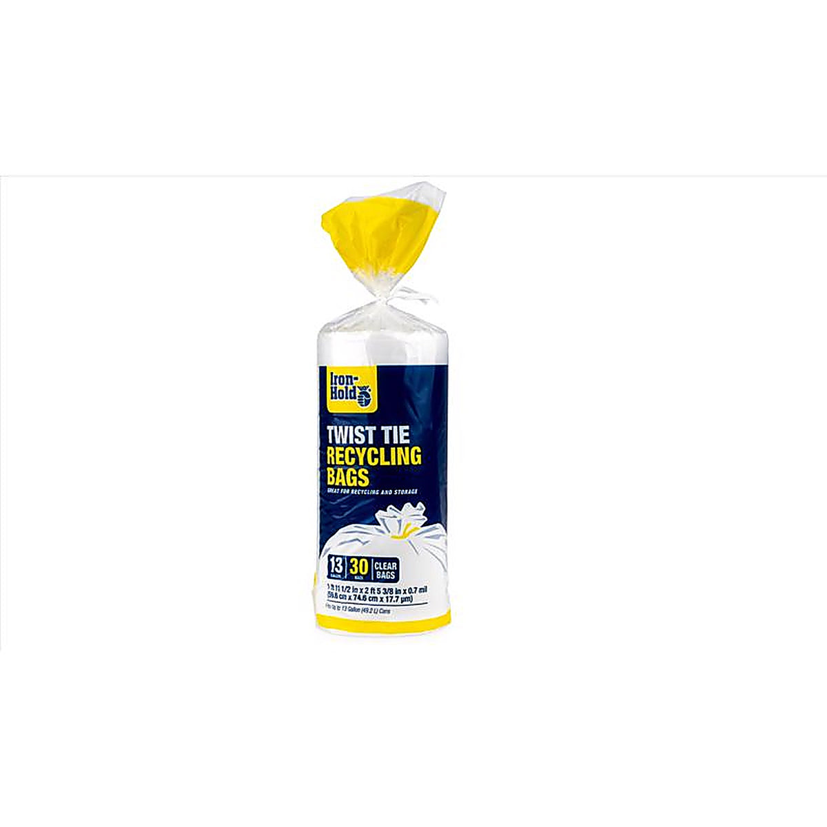 Iron-Hold 1372536 13 gal. Kitchen Trash Bags Twist Tie 30/Pack