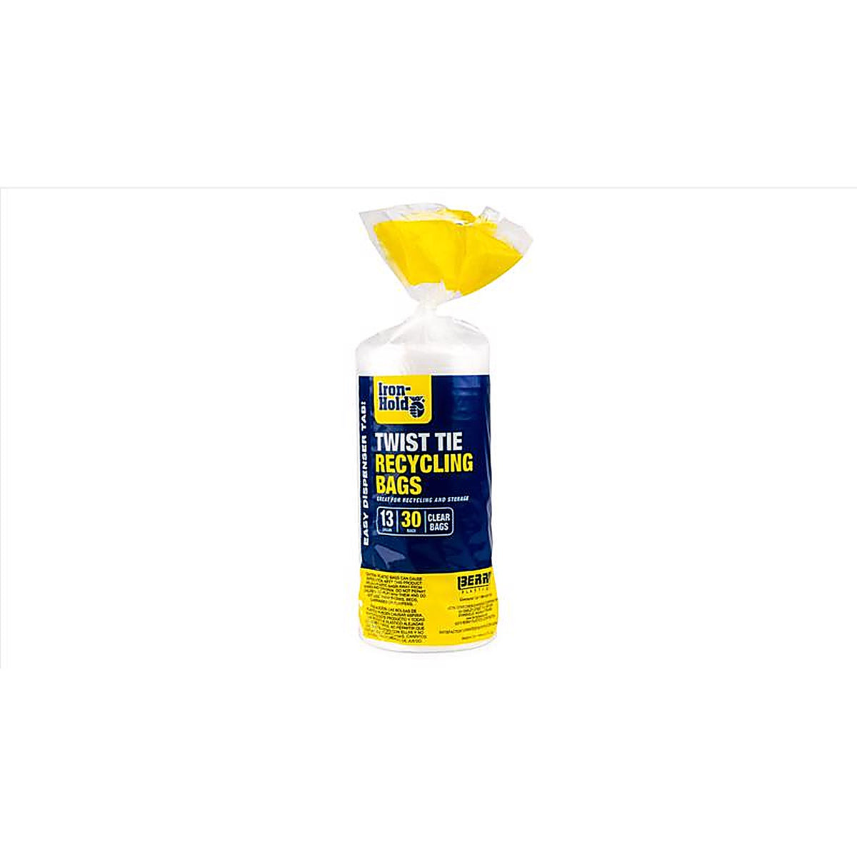 Iron-Hold 1372536 13 gal. Kitchen Trash Bags Twist Tie 30/Pack