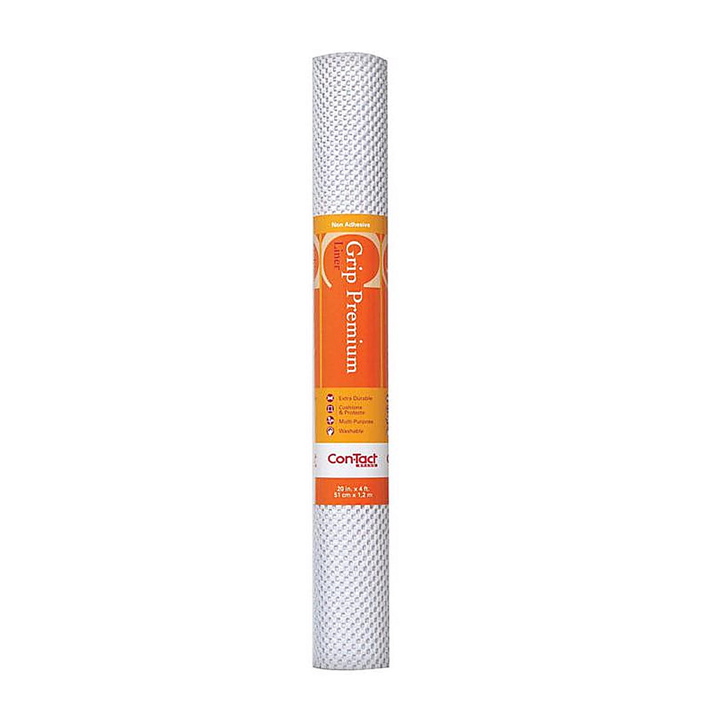 Con-Tact 04F-C6O52-06 Grip Premium 4 ft. L x 20 in. W White Non-Adhesive Shelf Liner