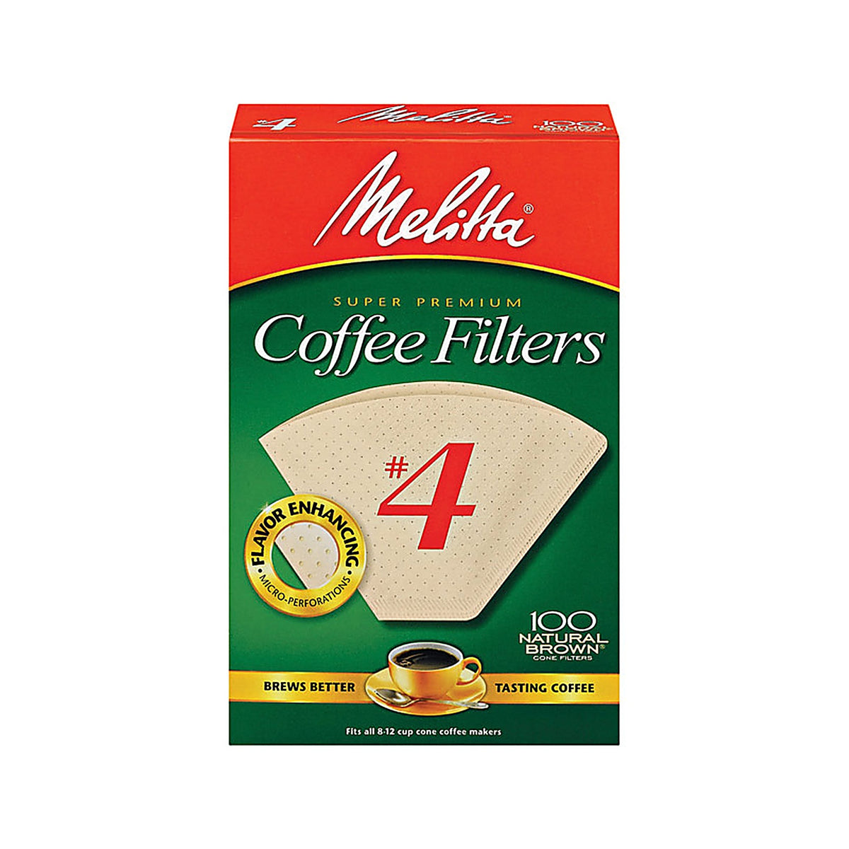 Melitta 624602 12 cups Brown Cone Coffee Filter 100/Pack